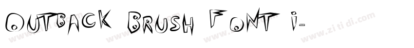 Outback Brush Font I字体转换